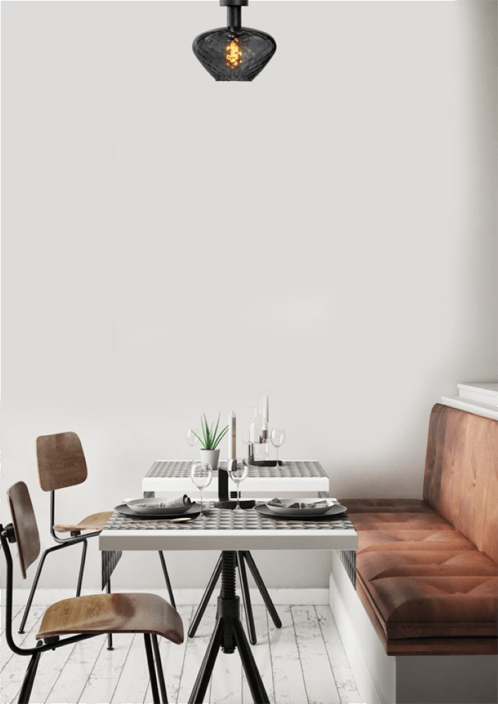 Ceiling lamp - Ø 30cm - Porto with Blossom smoke glass Masterlight 8718121271545