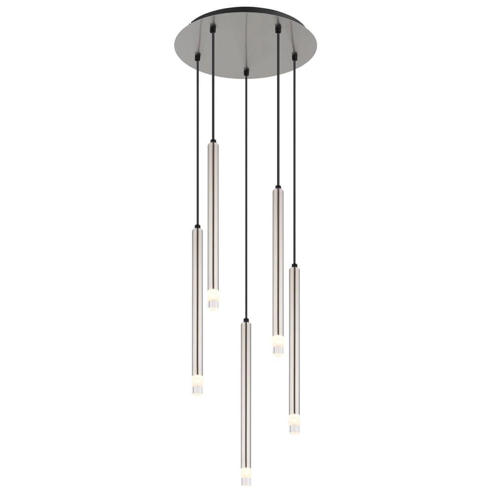 Design pendant lamp Ryan 5-light nickel