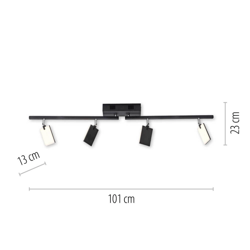 Ceiling lamp Pure Mira 4-light black Paul Neuhaus 4012248359457