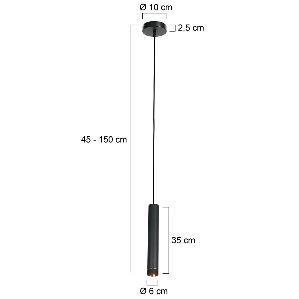 Sleek pendant lamp DownLume Ø 6cm Steinhauer 8712746178241