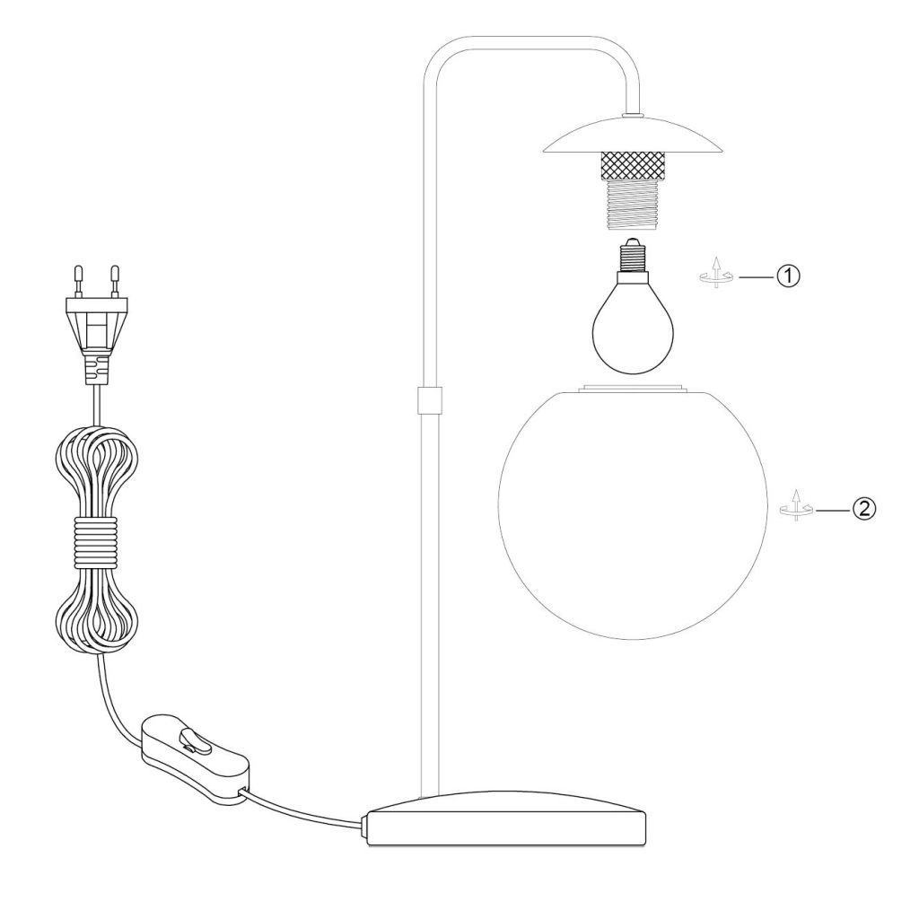 Table lamp Bollique Black Steinhauer 8712746184754