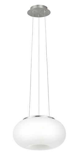 Pendant lamp Optica 28cm nickel with white Eglo 9002759868130