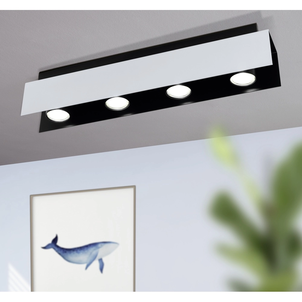 Ceiling lamp Viserba 4-light white and black Eglo 9002759973971