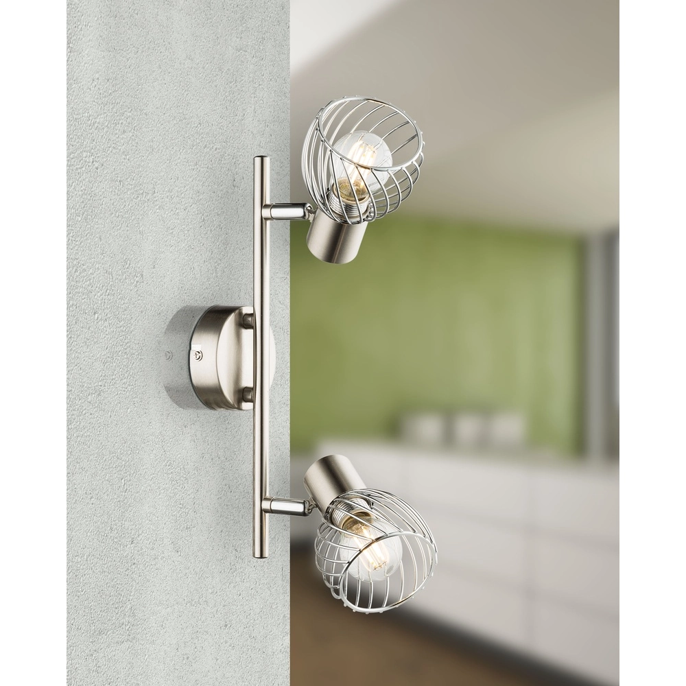 Ceiling lamp Texas 2-light nickel Globo 9007371359899