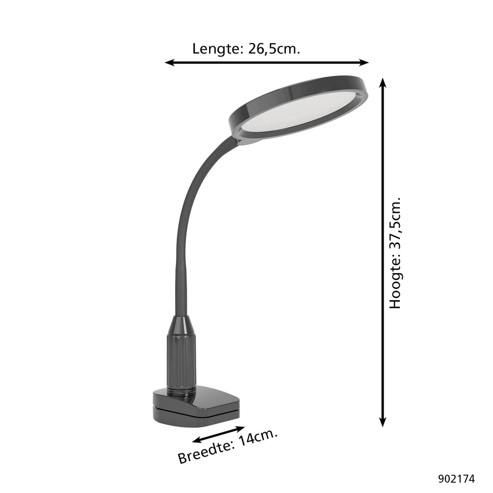 Clamp lamp Lauro black Eglo 9008606357543