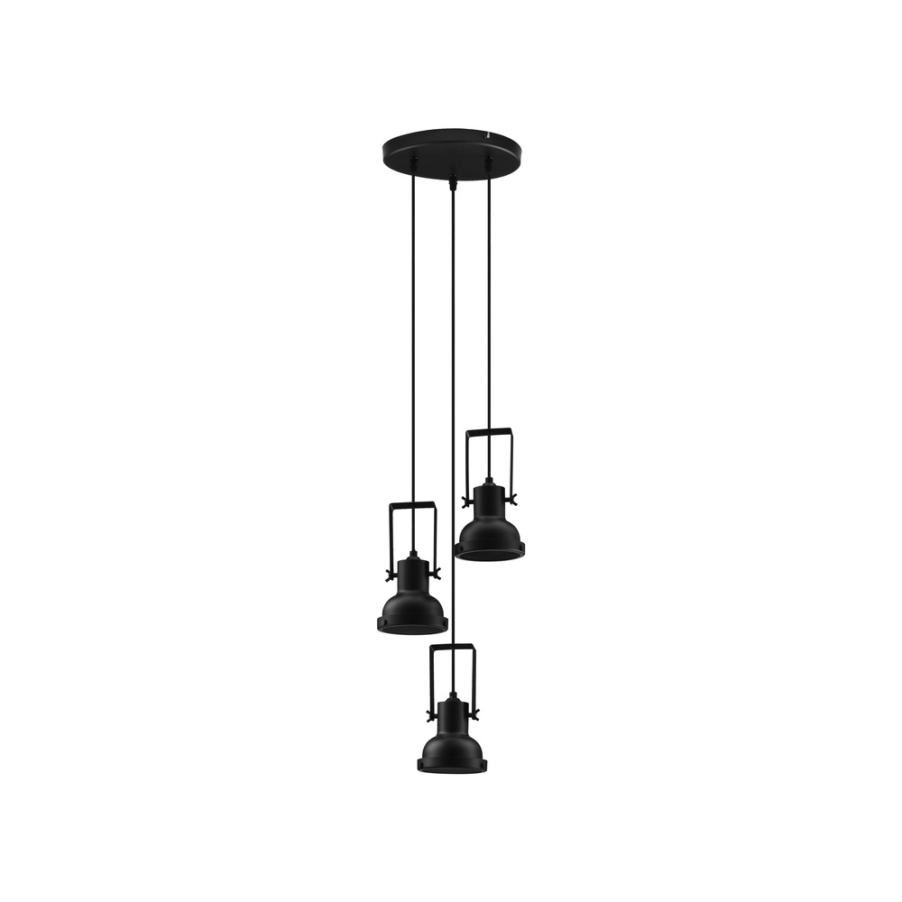Pendant lamp Ruvi 3-light black Lyora 5212017446336