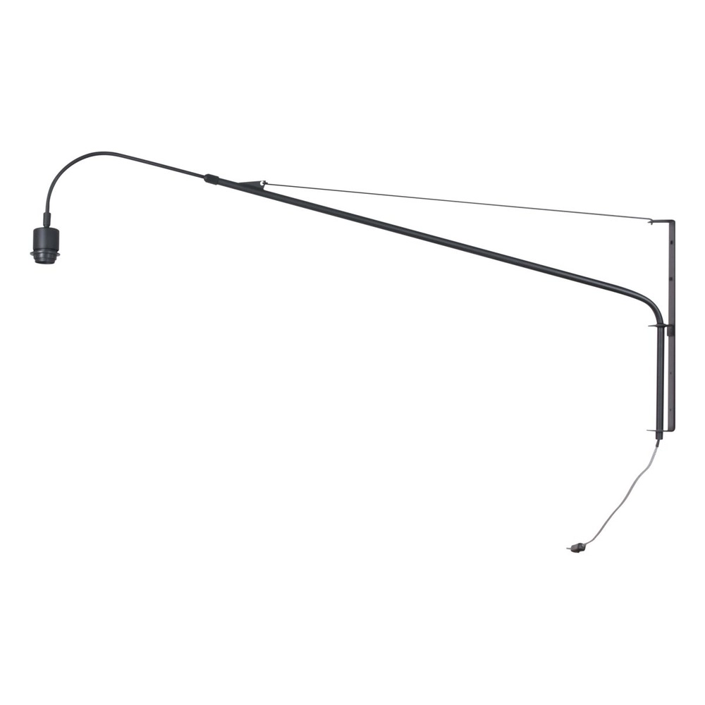 Wall lamp Elegant Classy black with rattan hood Steinhauer 8712746182439