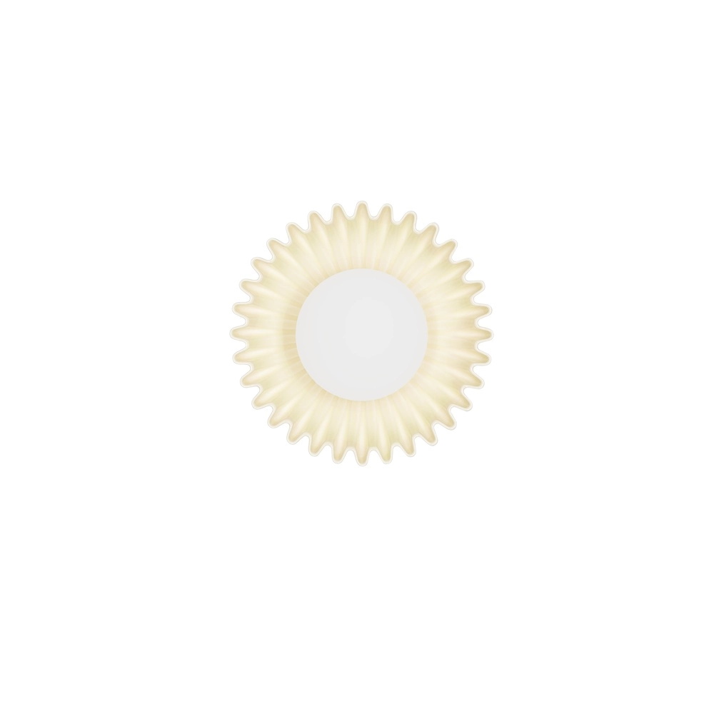 Wall lamp Petel cream with white glass
