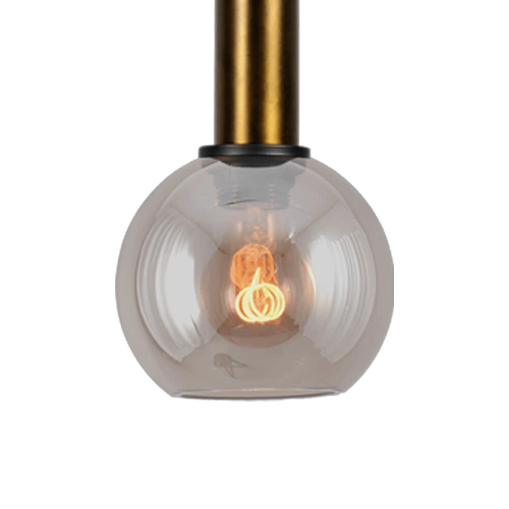 Hanging lamp Ø 15cm Bella 2 Antique brass with gold glass Masterlight 8718121334035