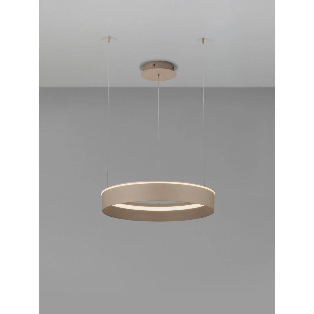 Modern pendant lamp Olivia sand brown Ø 60cm Lyora 5212017494184