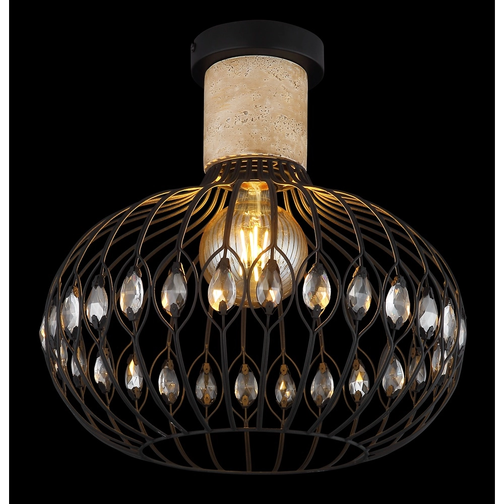Ceiling lamp Dorthy Country Black Globo 9007371575060
