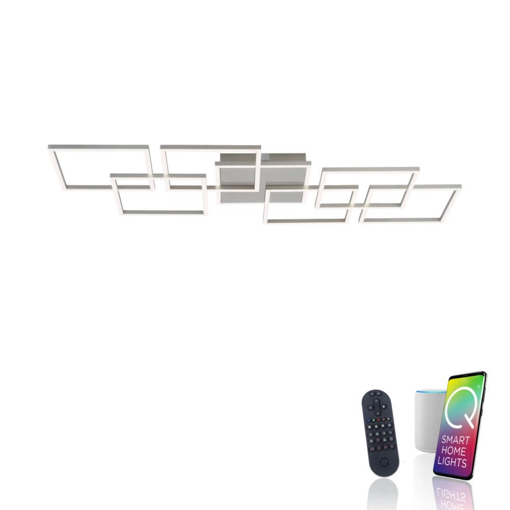 Modern ceiling lamp Q-Inigo rectangular Paul Neuhaus 4012248358092