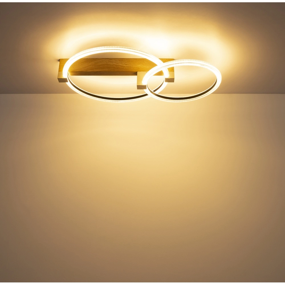 Ceiling lamp Fletcher Design wood Globo 9007371583294