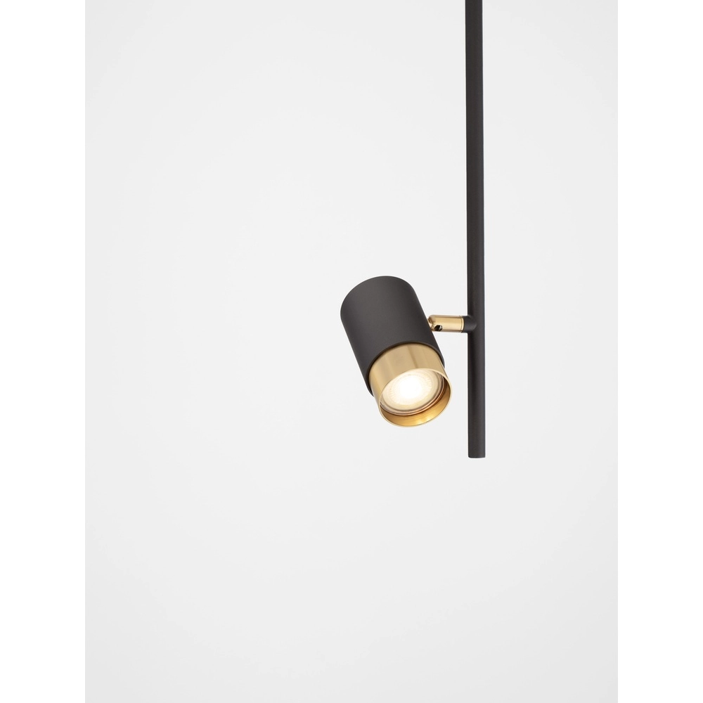Ceiling lamp Pongo Single black with gold Lyora 5212017441690