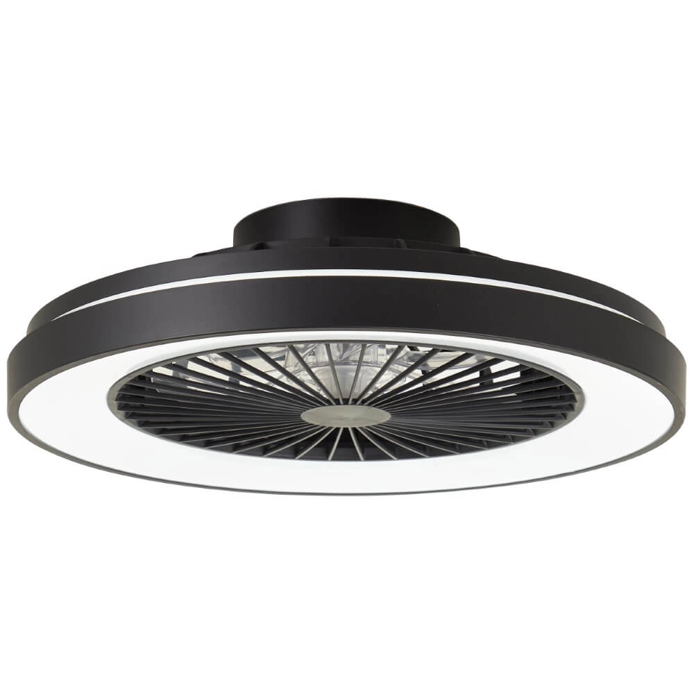 Black ceiling fan Mazzaro with RGB lamp - 48cm Brilliant 4004353428449