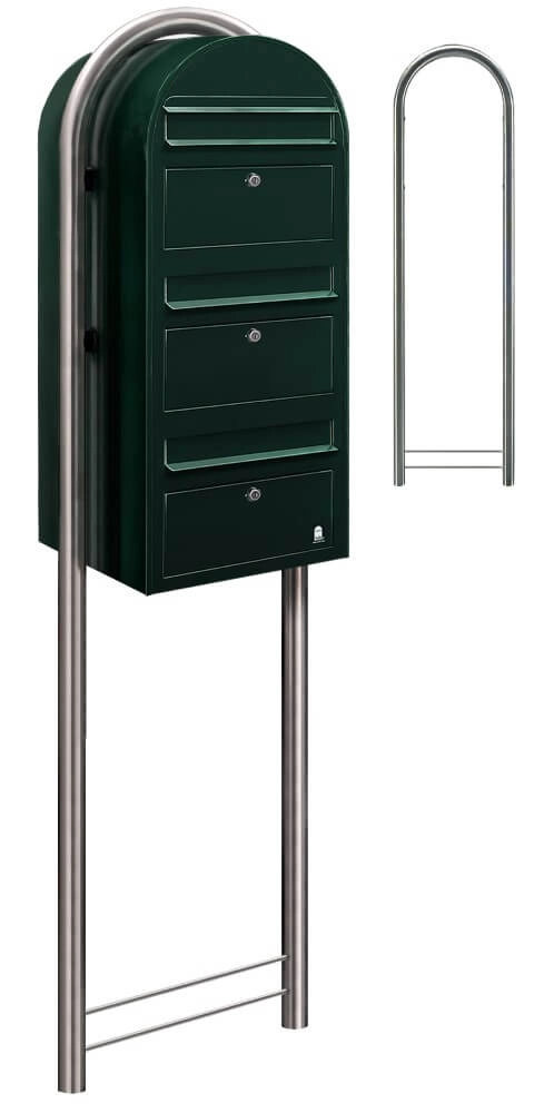 Mailbox Trio 6064 Black and green Bobi 6417237015303