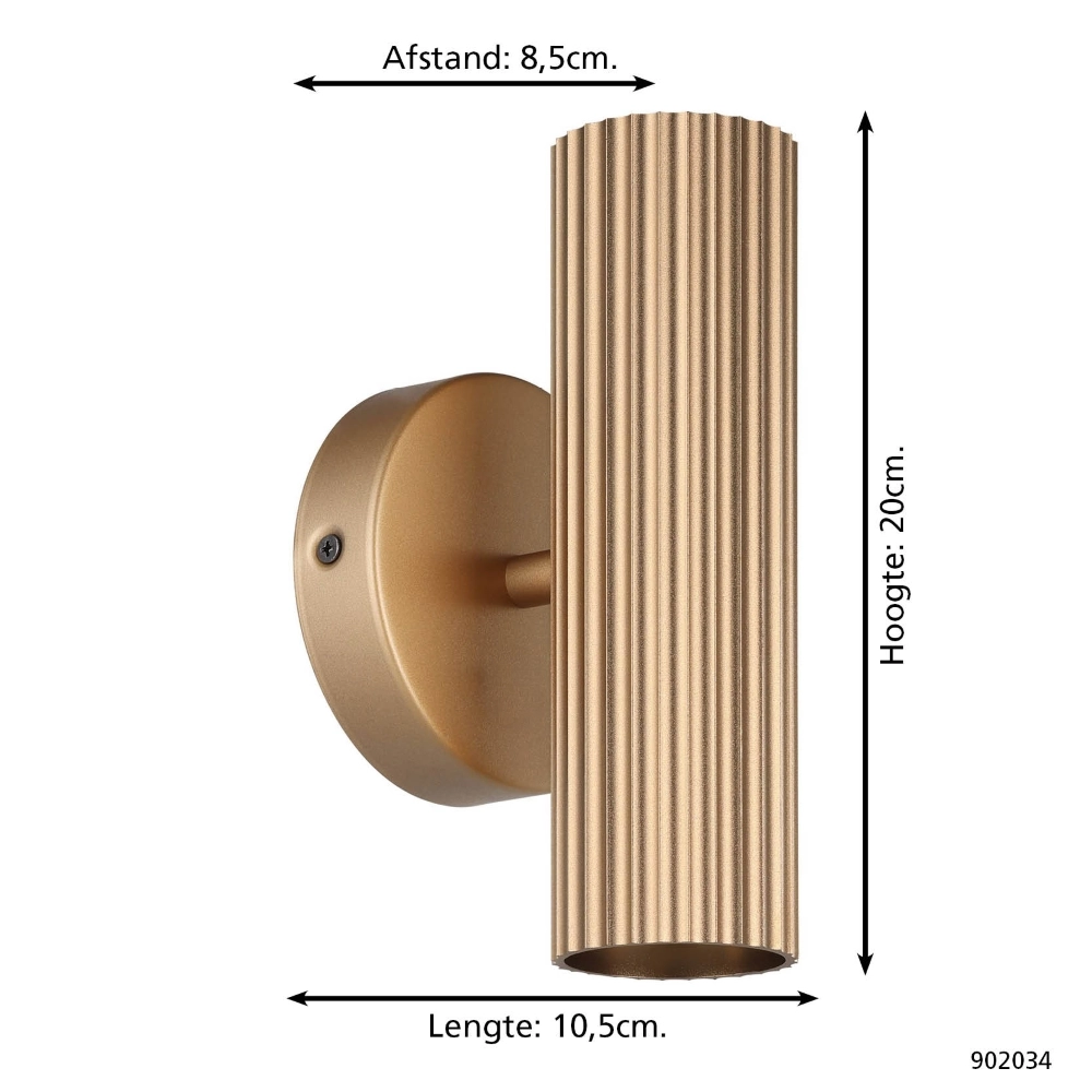 Surface-mounted spot Portillo Up & Down Gold Eglo 9008606360550