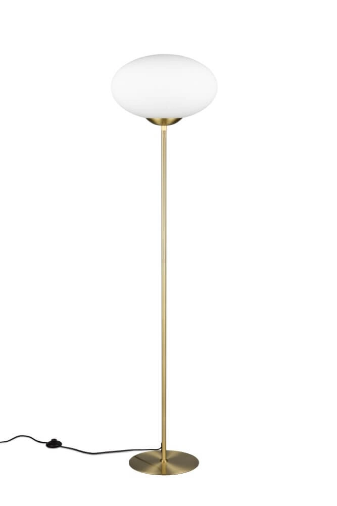 Floor lamp Fomento Ø 40cm - brass with white glass Trio 4017807616156