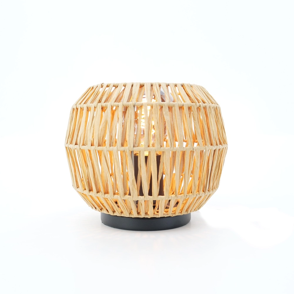 Rattan table lamp Sheldon Ø 21cm