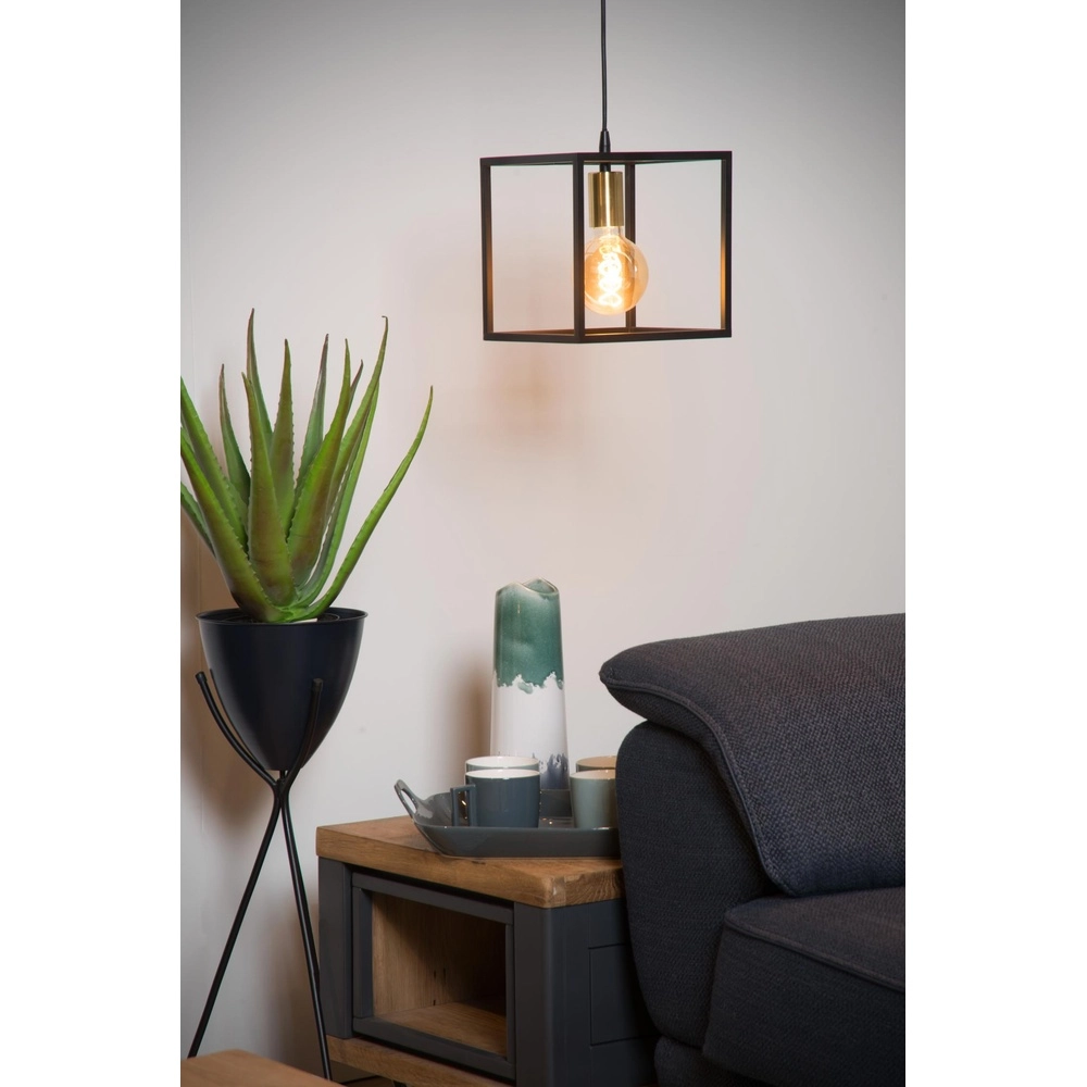 Pendant lamp Ruben Black Lucide 5411212000156