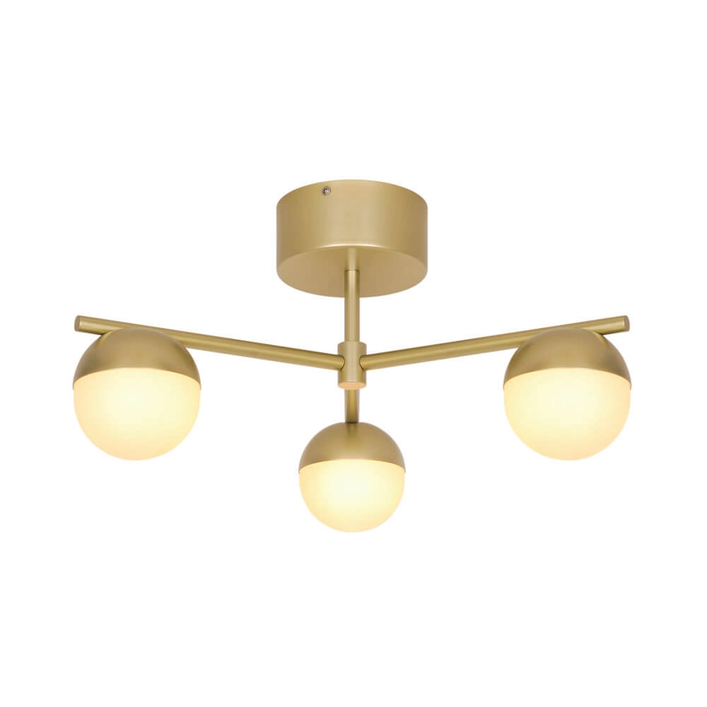 Brass ceiling lamp Contina Design 3-light