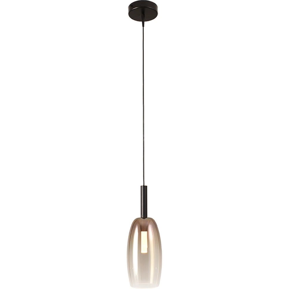 Pendant lamp Ø 11.5cm Lido Olive with gold-fading glass