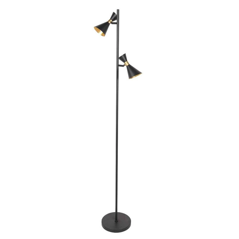 Design floor lamp Preto black with gold Steinhauer 8712746176315