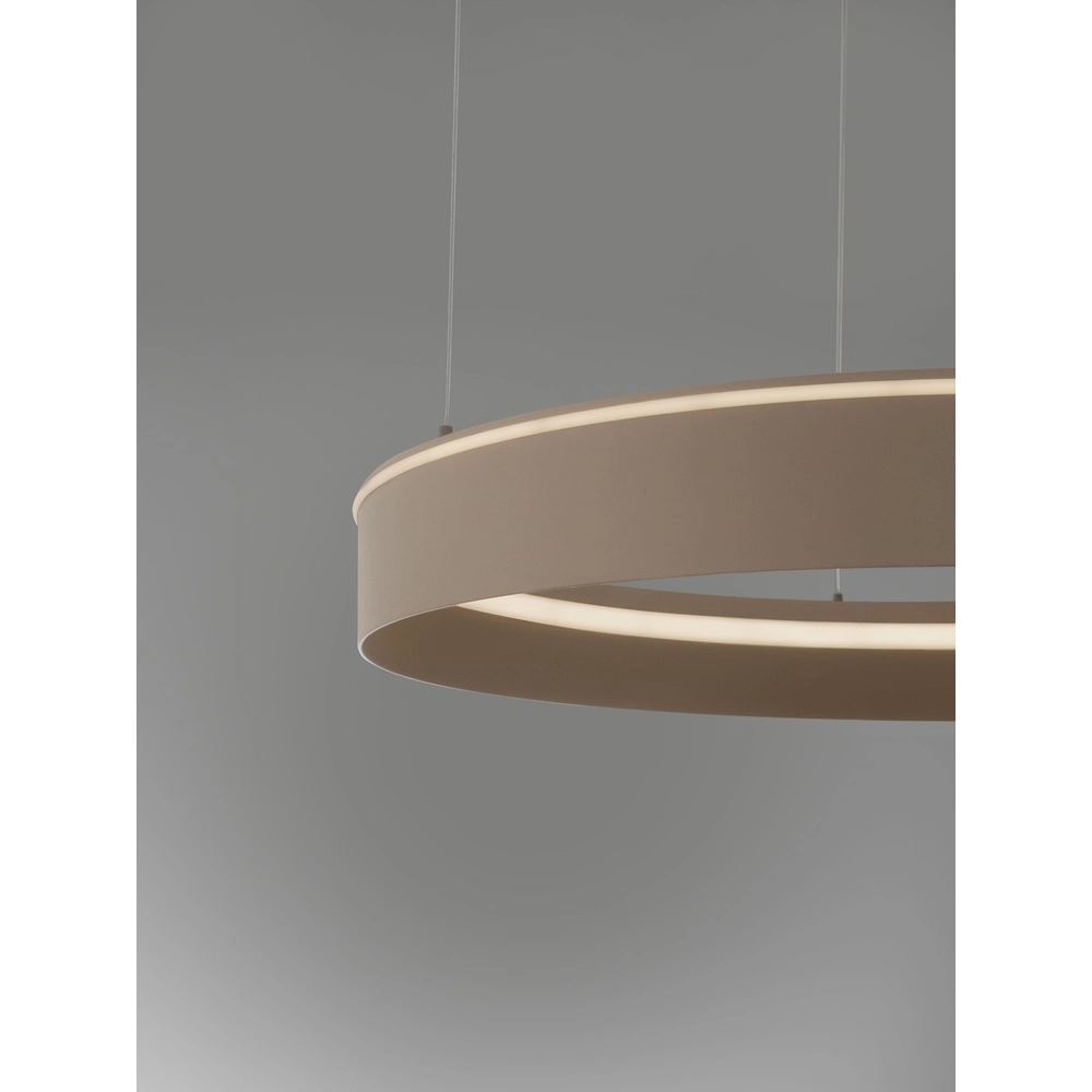 Modern pendant lamp Olivia sand brown Ø 78cm Lyora 5212017494191