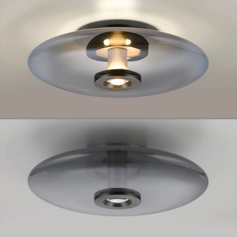 Designer ceiling lamp Pure Vitrum gray Paul Neuhaus 4012248382660
