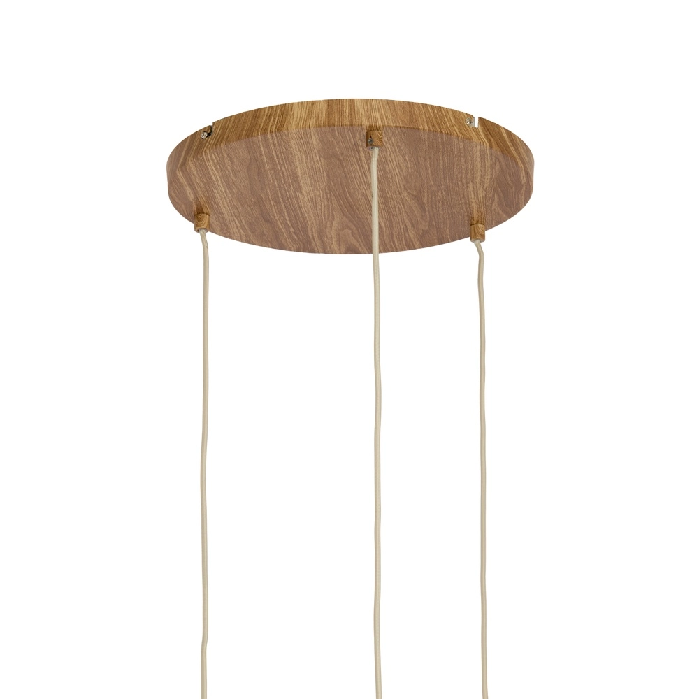 3-light pendant lamp Danialo light brown with rope Light & Living 8717807816728
