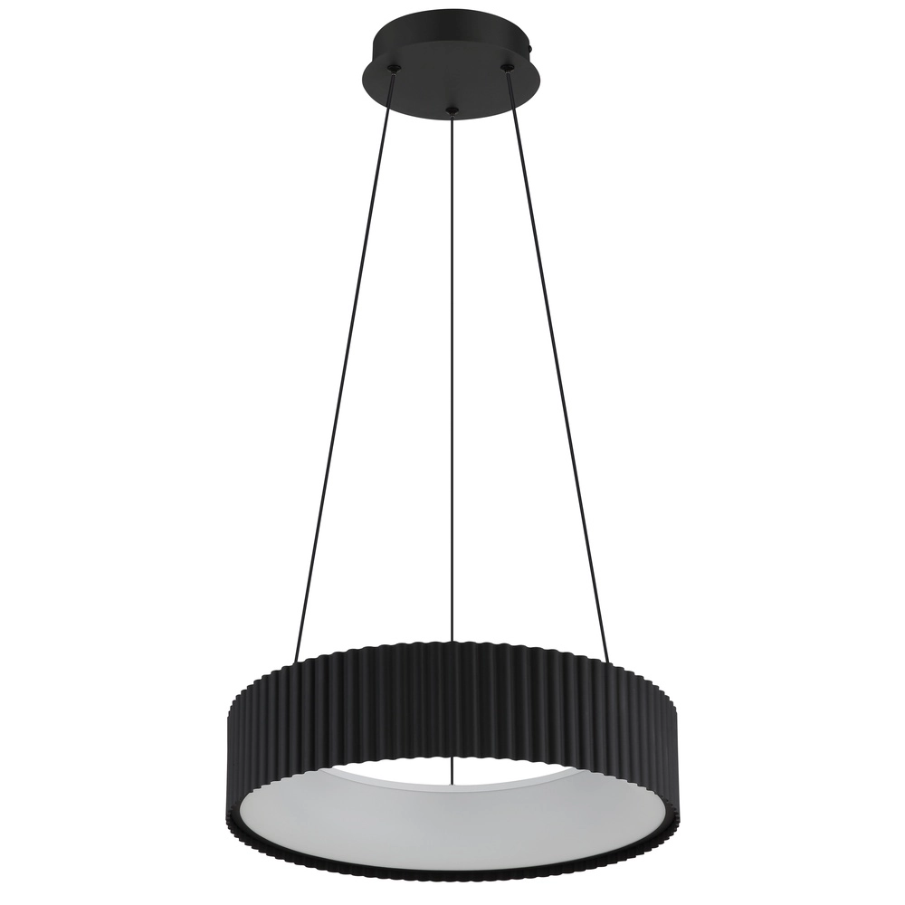 Design pendant lamp Kemp black Ø 46cm Globo 9007371569274