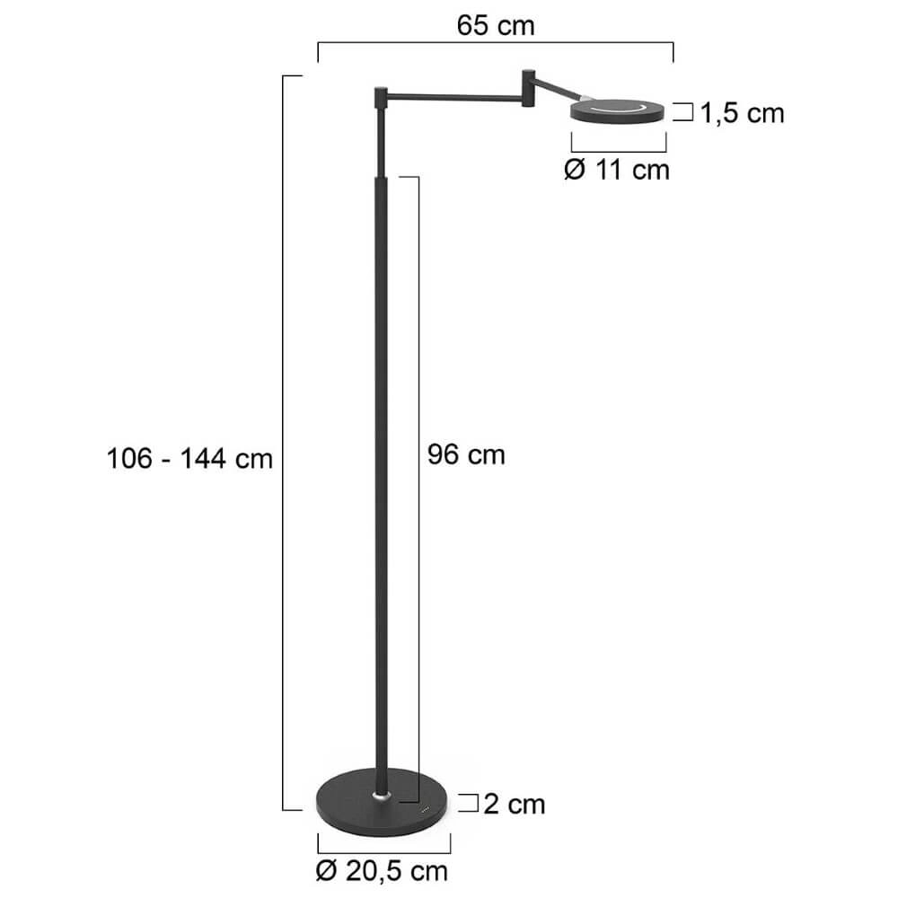 Rechargeable LED reading lamp Soleil black Steinhauer 8712746167009