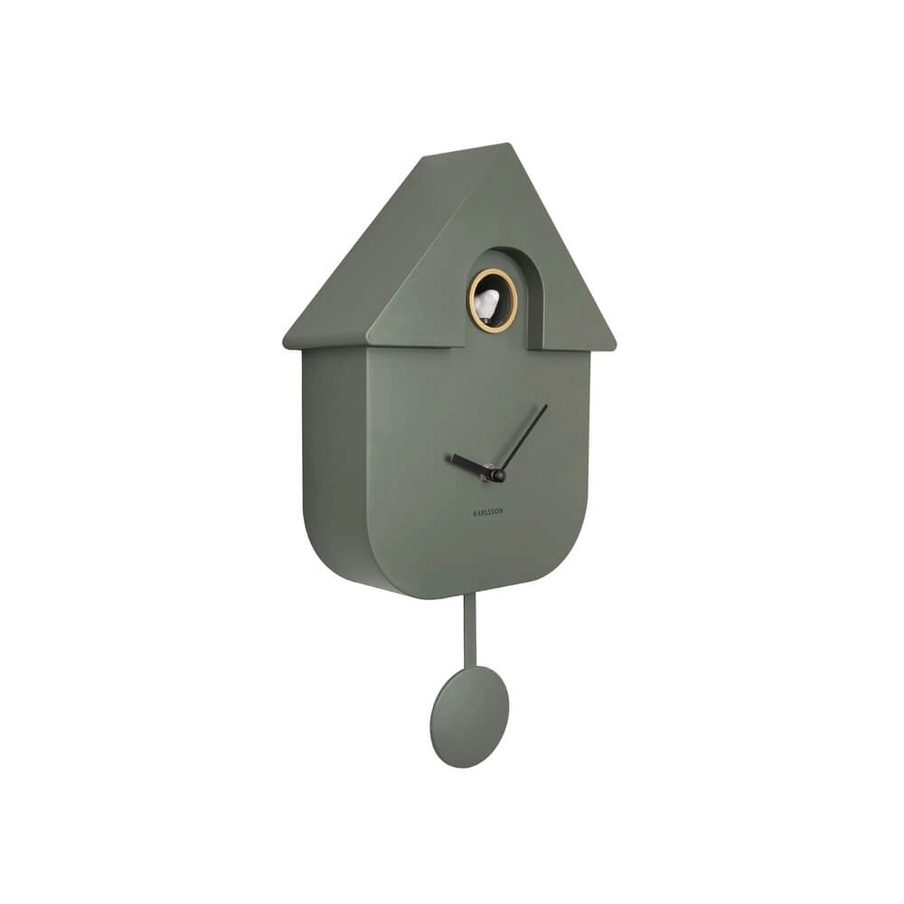 Wall Clock Modern Cuckoo green Karlsson 8714302687167