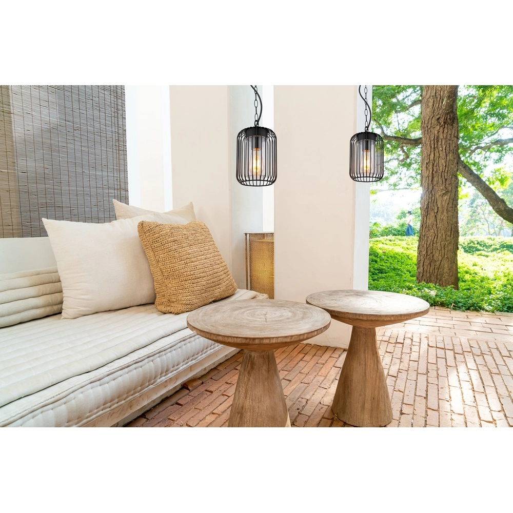 Pendant lamp Nina black for outdoors Globo 9007371435340