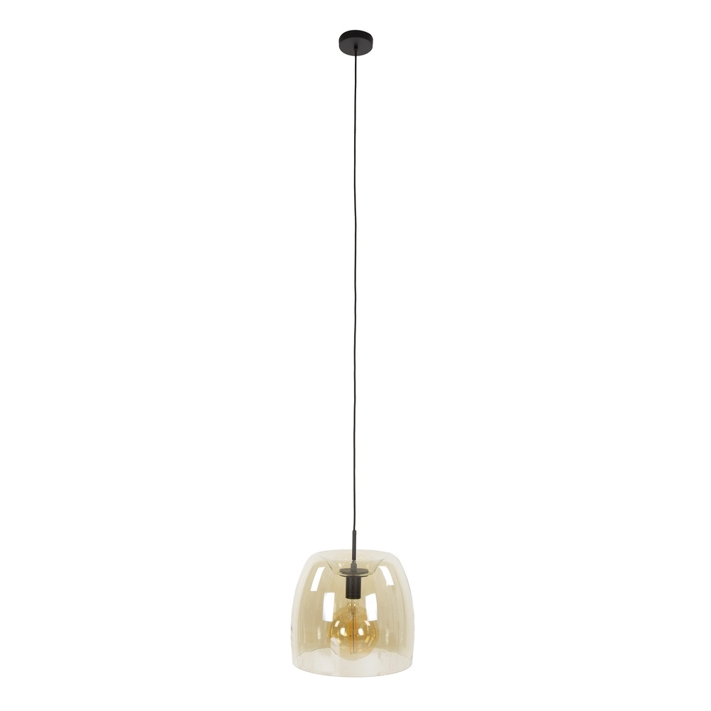 Glass pendant lamp Drift Ø 35cm - amber glass Lyora 8716803512689
