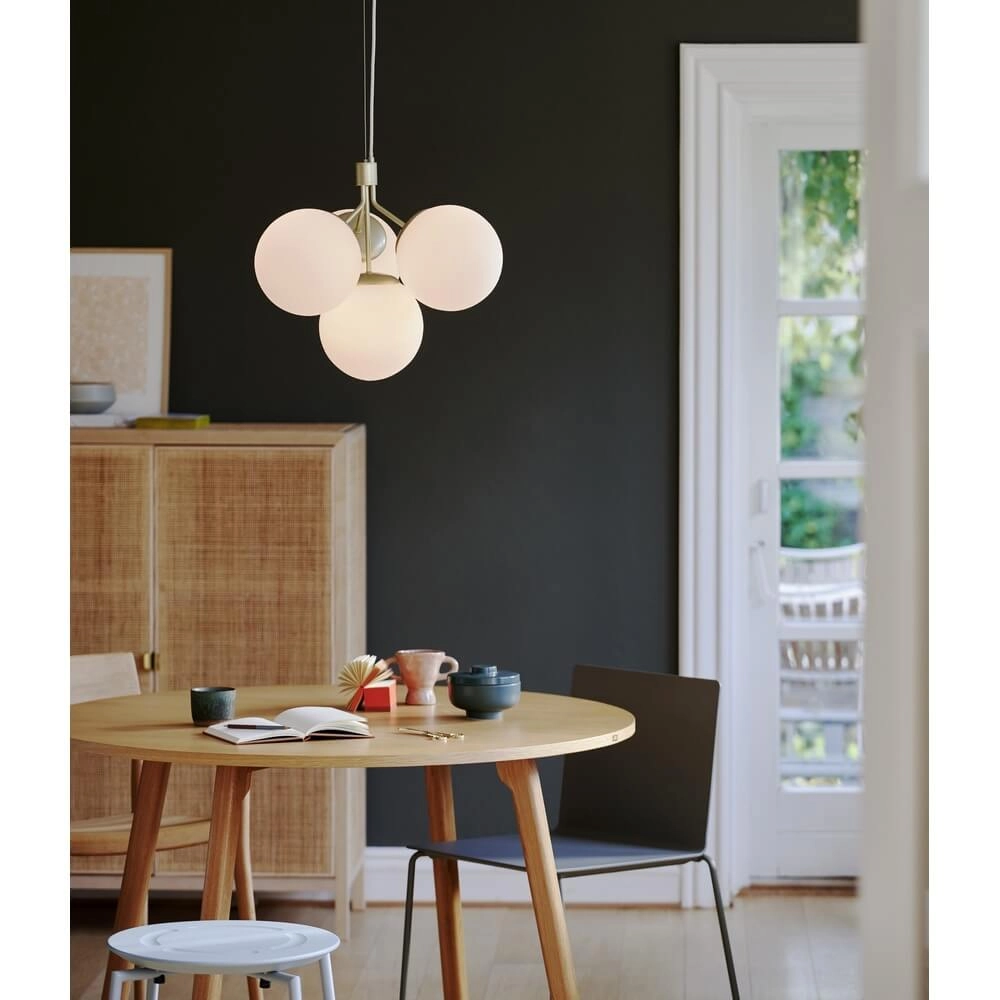 4-light pendant lamp Ivona gold with white glass Nordlux 5704924005329