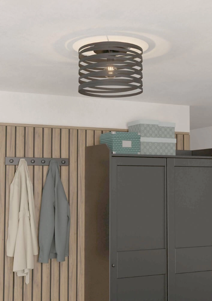 Black ceiling lamp Cremella Ø 37cm Eglo 9008606234417