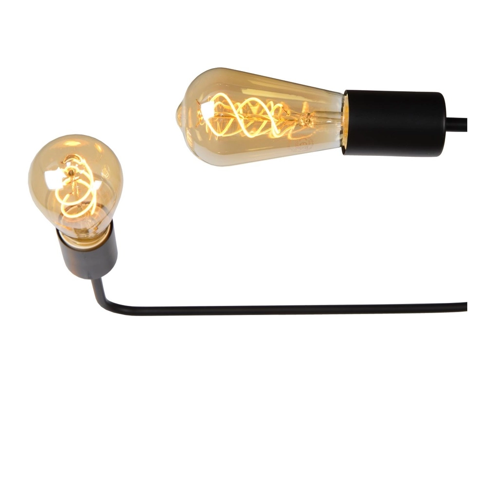 Ceiling lamp Lester 6-light black Lucide 5411212210890