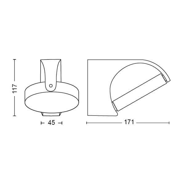 Wall lamp Mimosa anthracite Philips 8719514477254