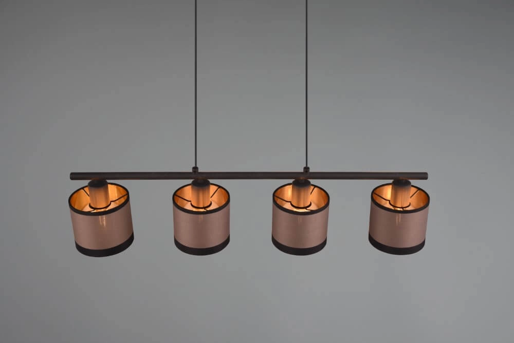 Hanging lamp Davos taupe 4-light Trio 4017807574333