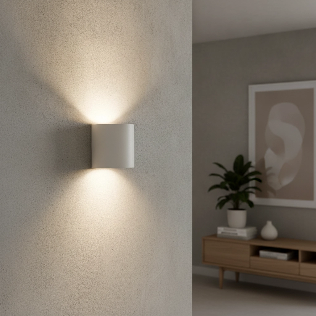 Paintable wall spot Plaster Round Up-Down white