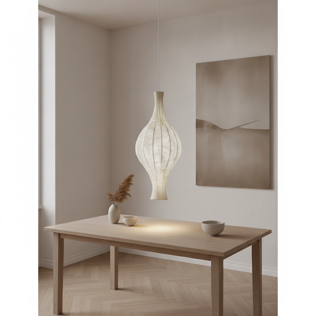 White pendant lamp Seda Ø 38cm