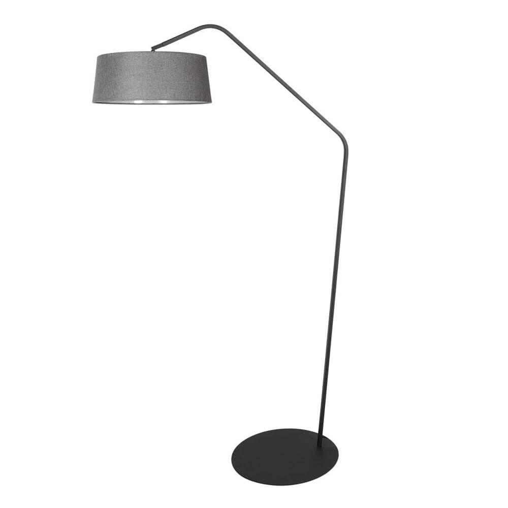 Floor lamp Zig-Zag black with grey shade Ø 48cm Steinhauer 8712746179354