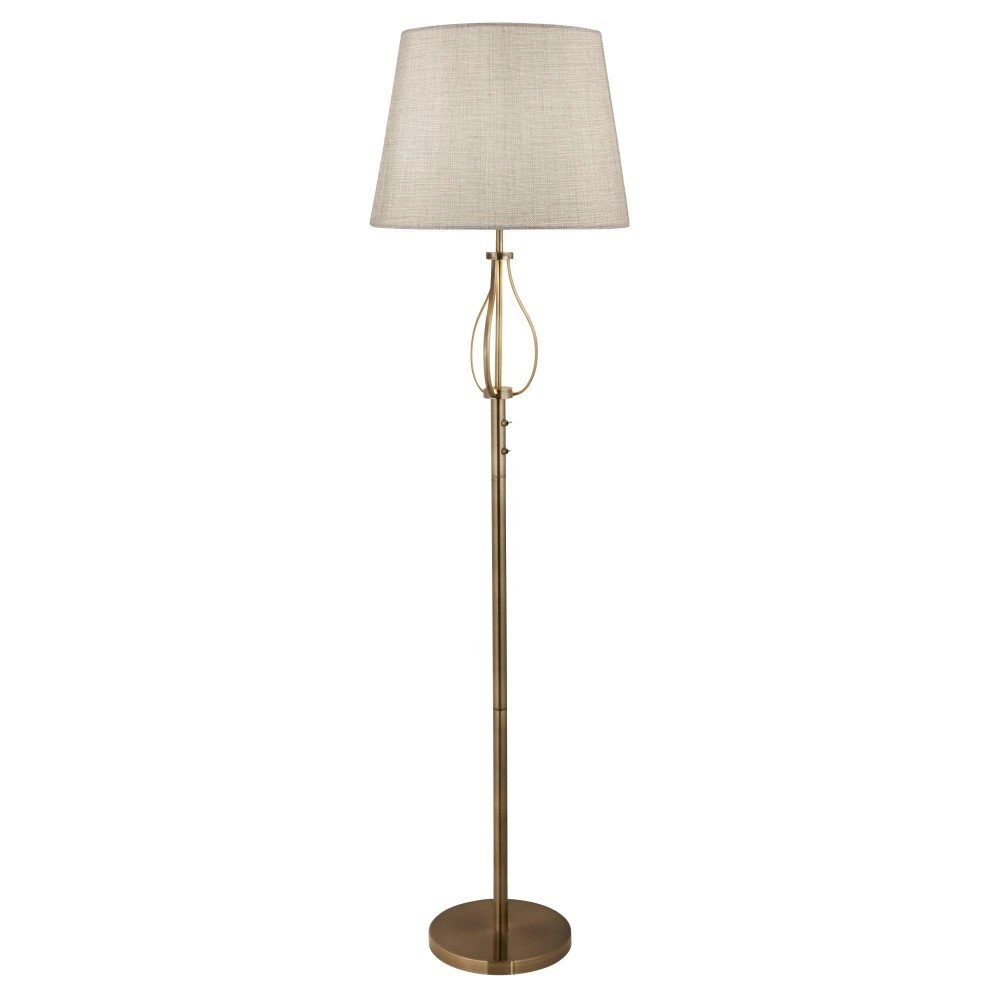 Floor lamp Vegas bronze brown with taupe