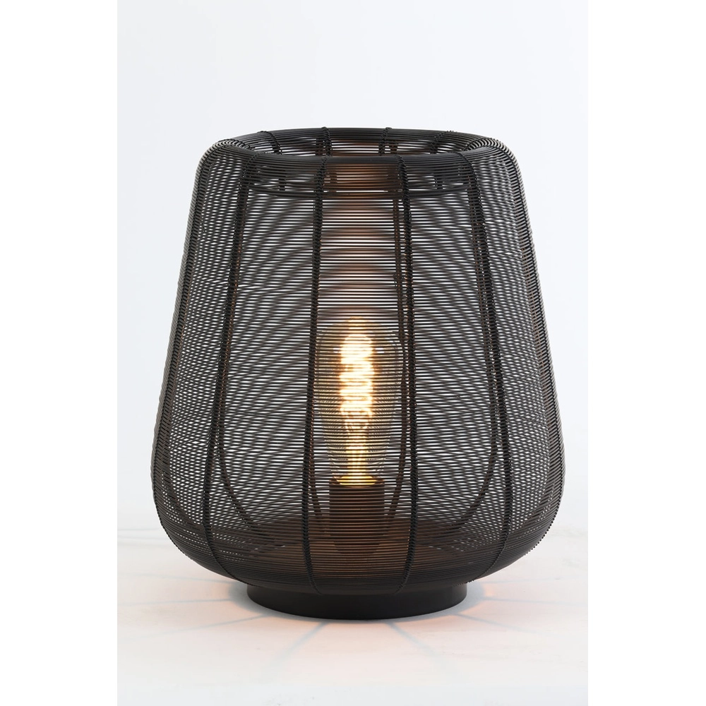 Black table lamp Adeta Ø 29cm Light & Living 8717807600938