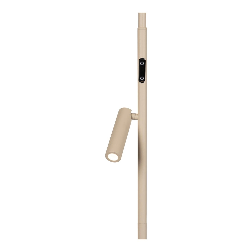 Design floor lamp Celeste sand brown Ø 28cm with reading light Lucide 5411212032256