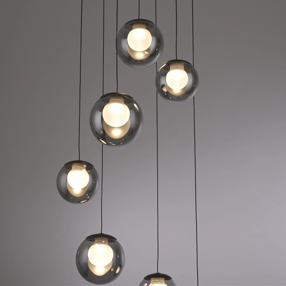7-light pendant lamp Pure Popup mystic grey Paul Neuhaus 4012248396674