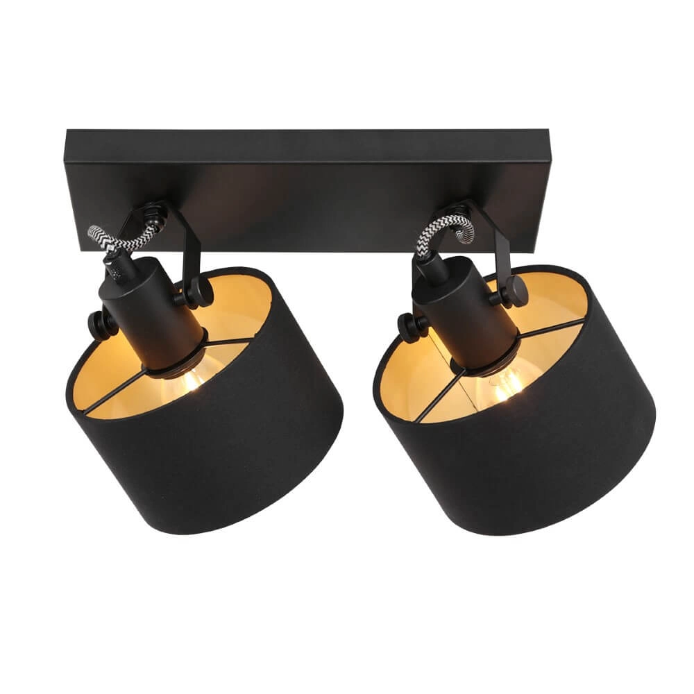 Black ceiling lamp Ornoir 2-light Steinhauer 8712746151411