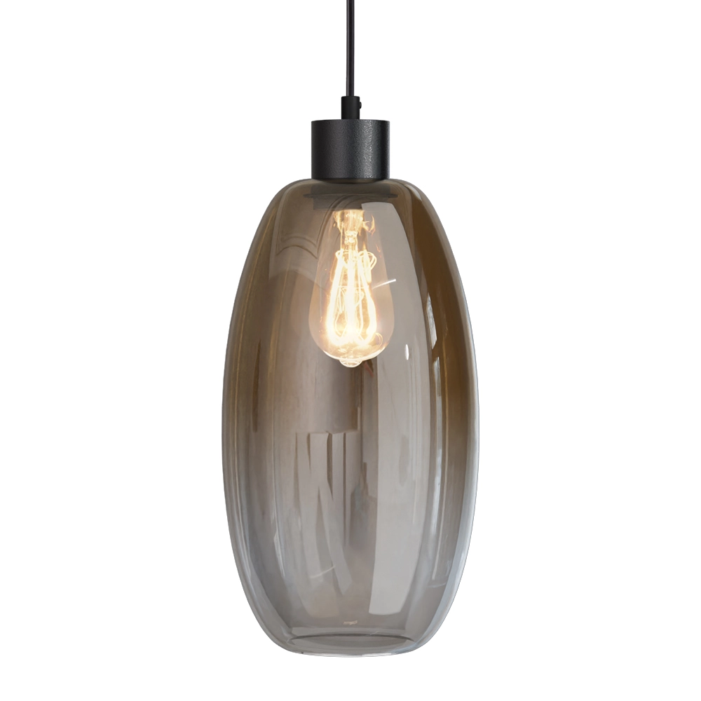 Glass pendant lamp Olive Ø 18.5cm - black Masterlight 8718121393780