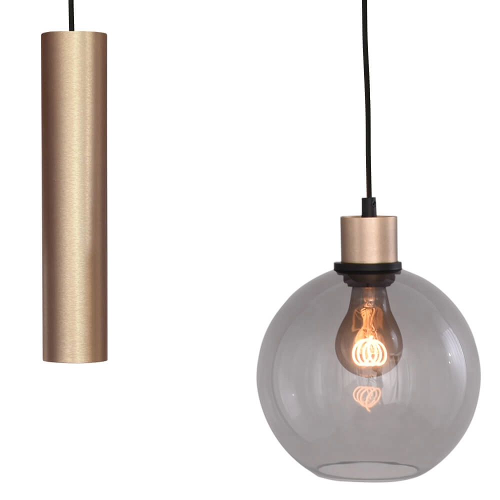 Hanging lamp Lazise 3x Ø 20cm and 2x GU10 gold Masterlight 8718121303017